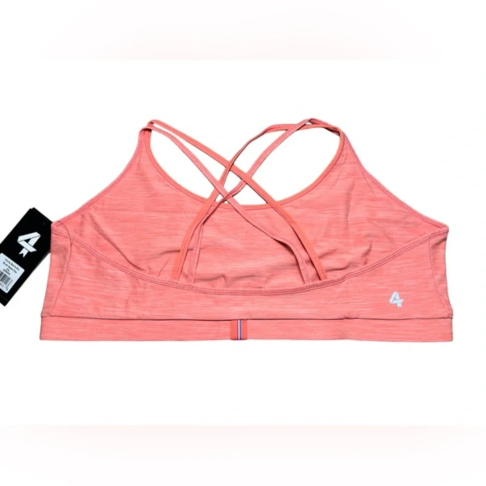 FourLaps Vitality Sports Bra activewear workout bra Blush Space Dye‎ size XXL - Picture 2 of 10